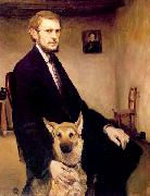 Selfportrait with a dog